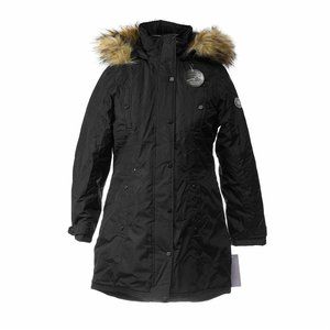 New Madden Girl Faux-Fur Parka Black Small